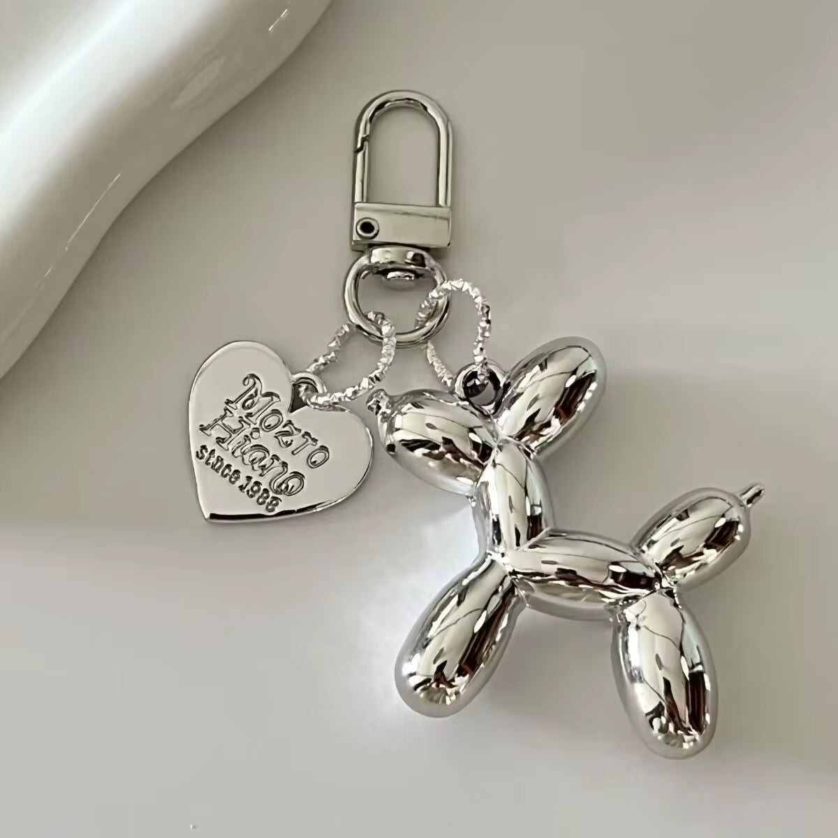Fashion Keychain Punk Y2K Balloon Dog Keychains for Women Bag Pendant Jewelry Trinket Girl'S Car Key Ring Key Chain Accessories